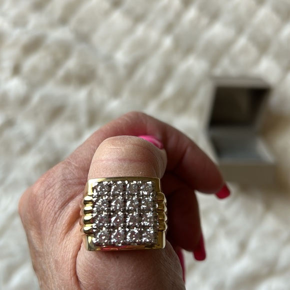 Men’s 2 CT T.W. Diamond Ring in 14K Gold - Picture 1 of 12